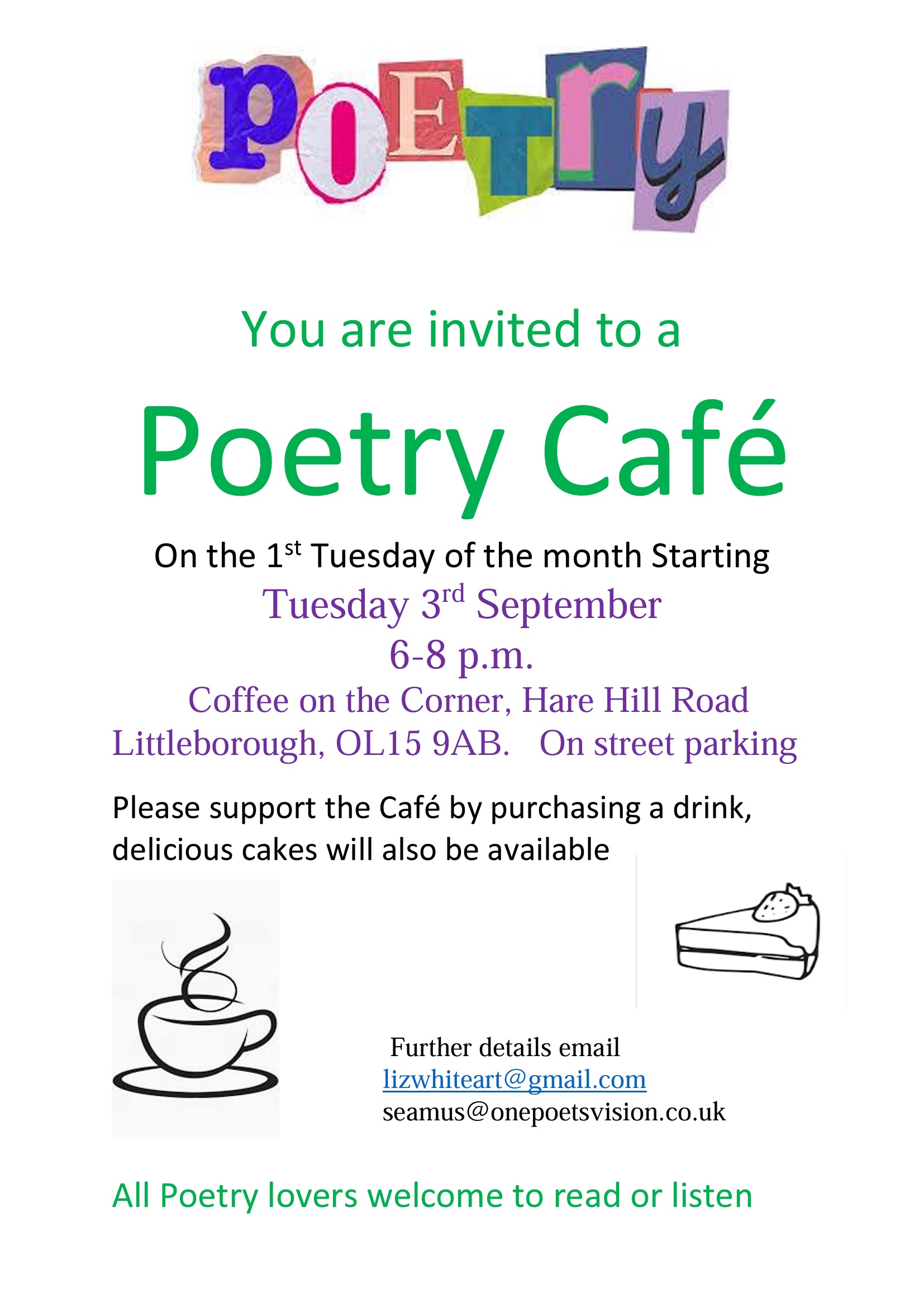 Poetry Café – new Monthly open-mic – Littleborough