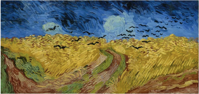 Wheatfield painting by Vincent Van Gogh